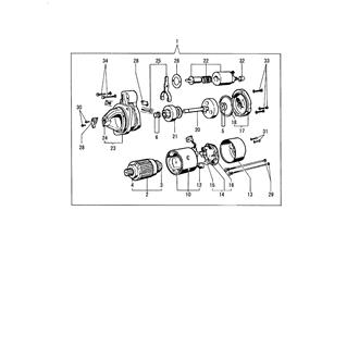 FIG 78. STARTING MOTOR COMPONENT PARTS(4LH-HTZ/DTZ)