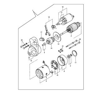 FIG 67. STARTING MOTOR COMPONENT PARTS