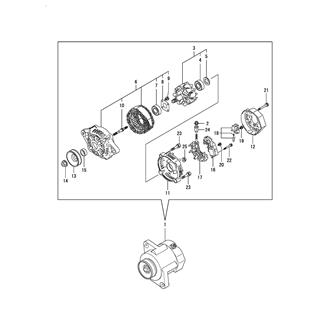 FIG 96. (56B)GENERATOR(INNER PARTS)(DENSO/40A)