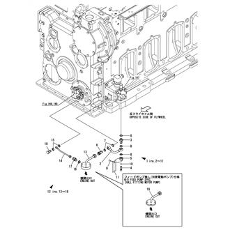 FIG 202. FUEL DRAIN PIPE & OVERFLOW PIPE(ENGINE OUTLET)(H.F.O. SPEC.)