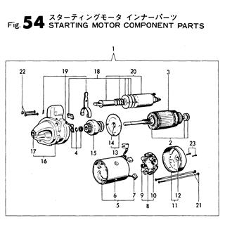 FIG 54. STARTING MOTOR COMPONENT PARTS