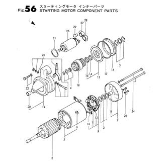 FIG 56. STARTING MOTOR COMPONENT PARTS