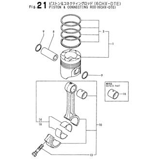 FIG 21. PISTON & CONNECTING ROD(6CHX-DTE)