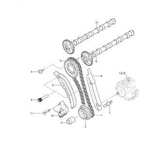 FIG 16. CAMSHAFT & TIMING GEAR CHAIN