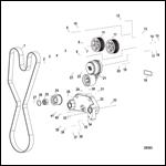 Engine Components (Drive Belt) (0M957032 Thru 0M960972)