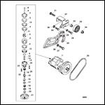 SEA WATER PUMP ASSEMBLY (SERIAL # 0F745195 THRU 0F877722)