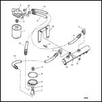 OIL FILTER AND ADAPTOR (502) (S/N F114528 & BELOW)